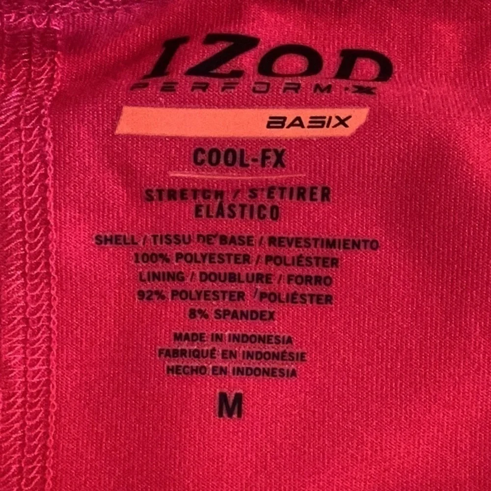Izod cool-fx golf, tennis, hiking skort. Pink with yellow trim. Women’s size med